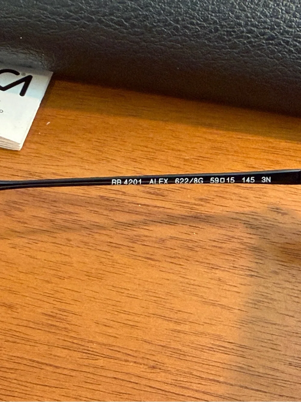 Ray-Ban Black Sunglasses Temple Arm - Made in Italy